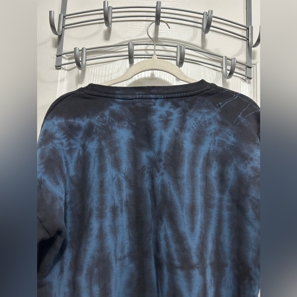 Sundry Evereve Women’s 1 S Blue Black Tie Dye Zip Crew Neck Pullover Sweatshirt - Picture 4 of 16